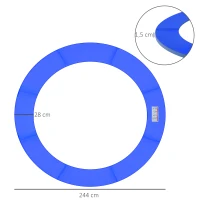 Outsunny Bordo di protezione per trampolino, blu Ø305cm(m-3)