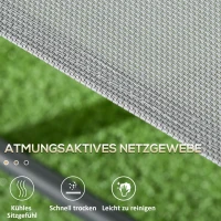 Outsunny Buiten Bistro Meubelset - Tuin Bistro Set - Opvouwbare Bistroset, 53,5 cm x 64 cm x 93 cm, Lichtgrijs(m-6)