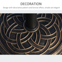 Outsunny 11.5kg Heavy Duty Parasol Base, Umbrella Stand Holder, Parasol Stand for 38mm or 48mm Patio Umbrella Pole, Bronze Tone(m-6)