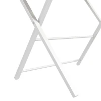 HOMCOM Secretária Dobrável Mesa de Estúdio com Prateleira Superior Estilo Moderno 81,5x70x84 cm Madeira e Branco(m-7)
