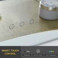 HOMCOM Oglinda de Machiaj cu LED & Reglaj Tactil de Lumina(m-6)