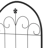 Outsunny Metal Trellis Set of 2, Garden Trellis for Climbing Plants Support Frames, Floral Design(m-9)