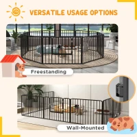 PawHut 60cm 8 Panels Heavy Duty Dog Pen, Pet Playpen for Indoors, Outdoors, Small Dogs(m-6)