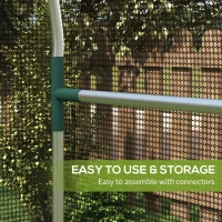 Outsunny Galvanised Steel Fruit Cage, Plant Protection Tent with Zipped Door, 1.2 x 1.2 x 1.9m, Black(m-5)