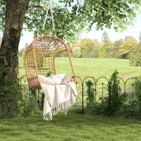 Outsunny Set of Five Decorative Heart Metal Fence Panels - Black(m-7)