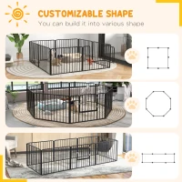 PawHut 60cm 8 Panels Heavy Duty Dog Pen, Pet Playpen for Indoors, Outdoors, Small Dogs(m-5)