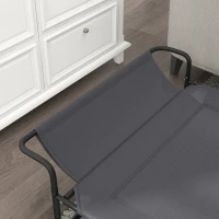 PawHut Raised Pet Bed with Slope Headrest, Washable Breathable Mesh, Foot Pads, for Medium Dogs, 106 x 81 x 33cm(m-8)