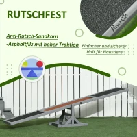 PawHut Hondenschommel Aqulity-Schommel Hondensport Schommel, 180 x 30 x 30 cm, Grijs + Bruin(m-5)