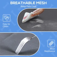 PawHut Raised Pet Bed with Slope Headrest, Washable Breathable Mesh, Foot Pads, for Medium Dogs, 106 x 81 x 33cm(m-5)