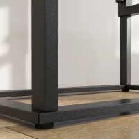 PawHut Portaciotole per Cani 44x27x51 cm a 7 Altezze Regolabili con 2 Ciotole Rialzate Ø19x6 cm, in Acciaio Nero(m-9)