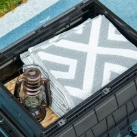 HOMCOM 65L Steel Frame Bike Trailer Storage Box - Black(m-8)