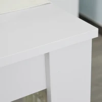 HOMCOM Set de luat masa Masuta cu 2 Banci in Stil Modern Alb 110 x 70 x 75cm(m-8)
