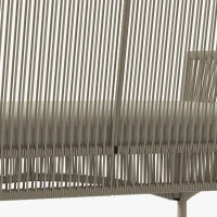 Outsunny Conjunto de Móveis de Jardim de Vime de 4 Peças Móveis de Varanda com 1 Sofá 2 Poltronas e Mesa de Centro Cáqui(m-7)