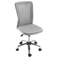 Vinsetto Cadeira de Escritório de Malha Giratória sem Apoio para os Braços com Altura Ajustável Carga 43x58x90-100 cm Cinza