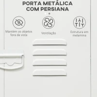 Vinsetto Bloco de Gavetas de Escritório Móvel Arquivador com Rodas Prateleira Ajustável e Porta de Metal 38x38,5x55,5 cm Branco(m-5)