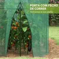 Outsunny Estufa de Jardim Estufa para Plantas Estufa de Exterior com Porta com Fecho de Correr e Estrutura de Aço 300x100x150 cm Verde(m-7)
