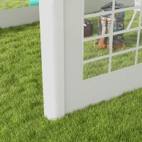 Outsunny Vervangende wand voor bierpaviljoen of tuinpaviljoen, waterdicht, eenvoudige montage, 6 x 2 m, wit(m-9)