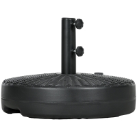 Base ombrellone con ruote 36,5x36,5 cm da 15 kg in cemento armato nero