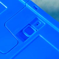 HOMCOM Rimorchio Bici ad Altezza Regolabile con Box Portaoggetti da 65L in Plastica, in Acciaio, 145x61x76/81 cm, Blu(m-9)