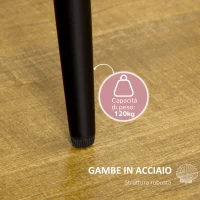 HOMCOM Set 2 Sedie da Pranzo in Velluto Imbottite con Gambe in Metallo, Rosso(m-5)