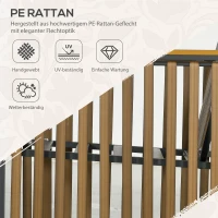 Outsunny Tuinset, 3-delig, inclusief zitkussen, houtdecor, roestvrij metalen frame, Grijs(m-4)