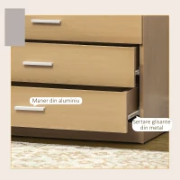 HOMCOM Casetieră cu 4 Sertare din Lemn, 72x33.5x67cm(m-6)