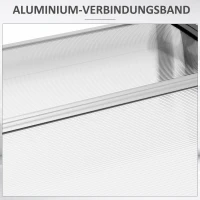 Outsunny Luifel Beschermingsdak, UV- en Waterbestendig, 90x150x25cm, Wit(m-7)