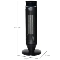 HOMCOM 21 Inch Space Heater, 1000W/2000W Ceramic Electric Heater and Fan, Overheating & Tip-Over Protection, 8H Timer, 42° Oscillation, Portable Heater for Home(m-3)