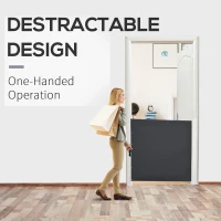 PawHut Retractable Stair Gate for Dogs, Pet Mesh Safety Gate Extends up to 115cm for Doorways Indoor- Grey(m-5)