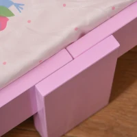 HOMCOM Kids Bed Princess Castle Theme w/ Side Rails Slats Home Furniture for 3 - 6 Yrs Pink 143 x 73 x 60 cm(m-8)