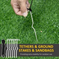 HOMCOM 6FT Christmas Inflatable Skiing Snowman Holiday Yard Lawn Decoration with LED Lights, Indoor Outdoor Blow Up Décor(m-7)