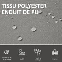 Outsunny Store latéral brise-vue rétractable 300 x 180 cm, paravent extérieur en aluminium, protection solaire, brise-vue extensible pour balcon, jardin, terrasse, gris(m-4)