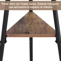 HOMCOM Perchero de Pie Metálico Perchero en Forma de Árbol Dormitorio Oficina para Colgar Ropa Bolsas Sombrero 6 Ganchos con 2 Estantes 32.5x45.5x182cm(m-4)