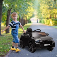 HOMCOM Audi RS Q8 Licensed 6V Kids Electric Ride On Car Toy Car with Remote Control Music Lights USB MP3 for 3-5 Years Old Black(m-10)