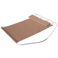 Outsunny Bain de Soleil transat de Jardin Bascule Deux Personnes hamac Marron(m-1)