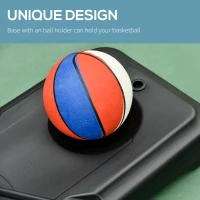 HOMCOM Portable Basketball Hoop Stand 160-210cm Adjustable Height Sturdy Rim Hoop w/ Large Wheels Stable Base & Net Free Standing(m-7)