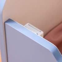 HOMCOM Kids Wooden Toy Box Children Storage Chest Bench Organiser Safety Hinge Bedroom Playroom Furniture Blue(m-9)