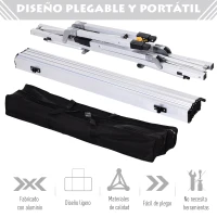 Mesa de Picnic Mesa para Camping Plegable con Altura Regulable en 45-65 cm Estructura Estable de Aluminio con Bolsa de transporte Soporta 30 kg 90x53 cm Plateado(m-5)