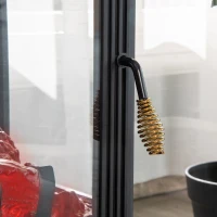 HOMCOM Free standing Electric Fireplace Stove, Fireplace Heater with LED Flame Effect, 3-sided Tempered Glass, Overheat Protection, 1000W/2000W, Black(m-9)