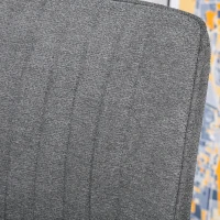 HOMCOM Conjunto de 2 Sillas de Comedor Tapizadas en Lino Transpirable con Asiento y Respaldo Acolchados Patas de Metal 59,5x50,5x92 cm Gris(m-8)