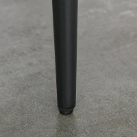 HOMCOM Conjunto de 2 Sillas de Comedor Tapizadas en Lino Transpirable con Asiento y Respaldo Acolchados Patas de Metal 59,5x50,5x92 cm Gris(m-9)