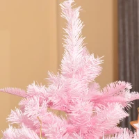 HOMCOM 6FT Artificial Christmas Tree Holiday Xmas Holiday Tree Decoration with Automatic Open for Home Party, Pink(m-8)