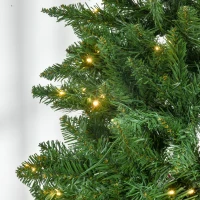 HOMCOM 6FT Christmas Tree Warm White LED Light Holiday Home Decoration, Green(m-9)