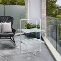 HOMCOM Séchoir à linge étendoir à linge électrique chauffant pliable 2 niveaux 200 W 50-55° C aluminium(m-2)