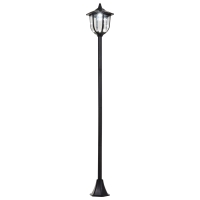Lampadaire Solaire Extérieur 196 Cm - LED, Détecteur De Mouvement PIR, Éclairage Réglable, IP44 - Noir - 6