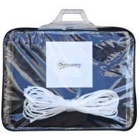 Outsunny Voile d'ombrage rectangulaire 4 x 3 m polyéthylène Haute densité Protection UV Avec sac de rangement - Coloris bleu(m-9)