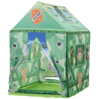HOMCOM Tente Enfant Tente de Jeu dim. 93L x 69l x 103H cm 2 Portes Polyester Vert(m-1)