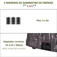 HOMCOM Pueblo Navideño Escena Navideña Iluminado con Luces LED Árbol de Navidad Música y Tren Móvil Decoración Navideña sobre Mesa 30x19x19,5 cm Multicolor(m-7)