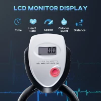 HOMCOM Stationary Exercise Bike, Aerobic Indoor Training,  Upright Cycling Cardio Workout, Home Fitness Racing Machine with 10KG Flywheel, LCD Monitor & Phone Holder, Yellow(m-4)