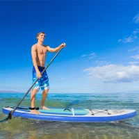 HOMCOM Stand up paddle gonflable surf planche de paddle pour adulte dim. 305L x 75l x 15H cm nombreux accessoires fournis PVC(m-2)